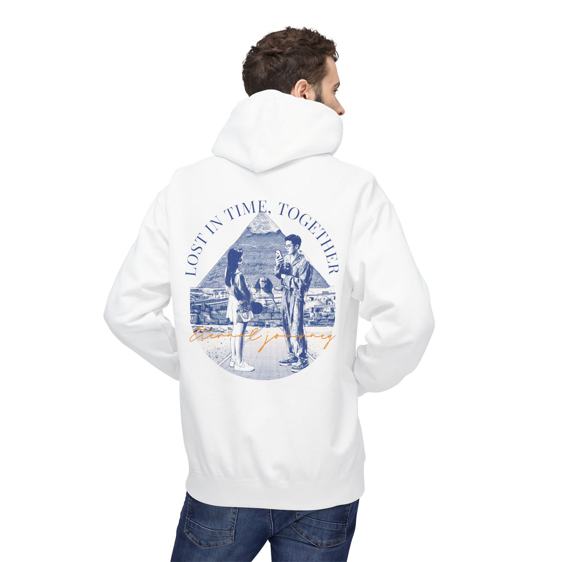 Vintage Travel Hoodie | Couple Landmark Graphic Sweatshirt
