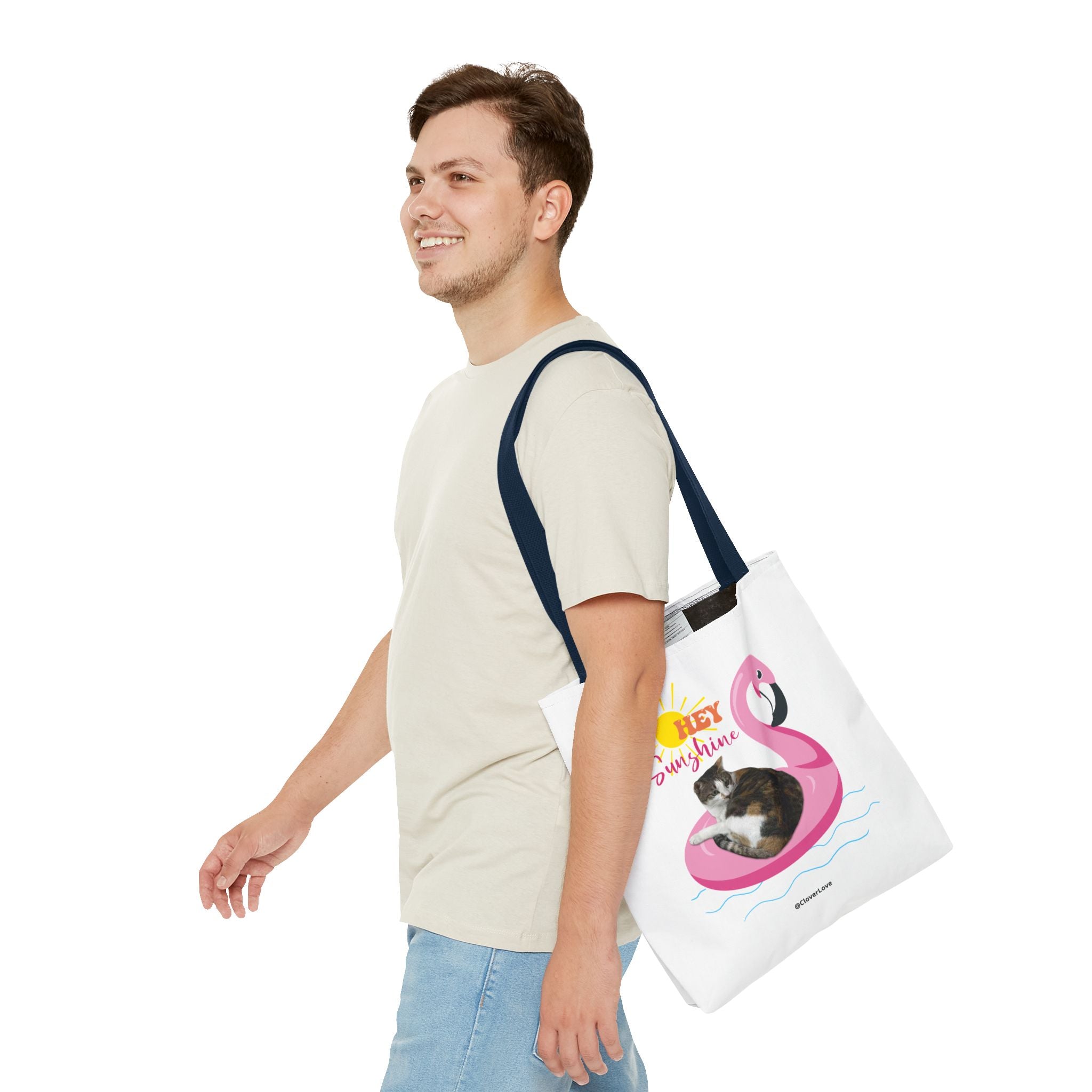 Custom Cat Tote Bag | Personalized Pet Photo Summer Bag