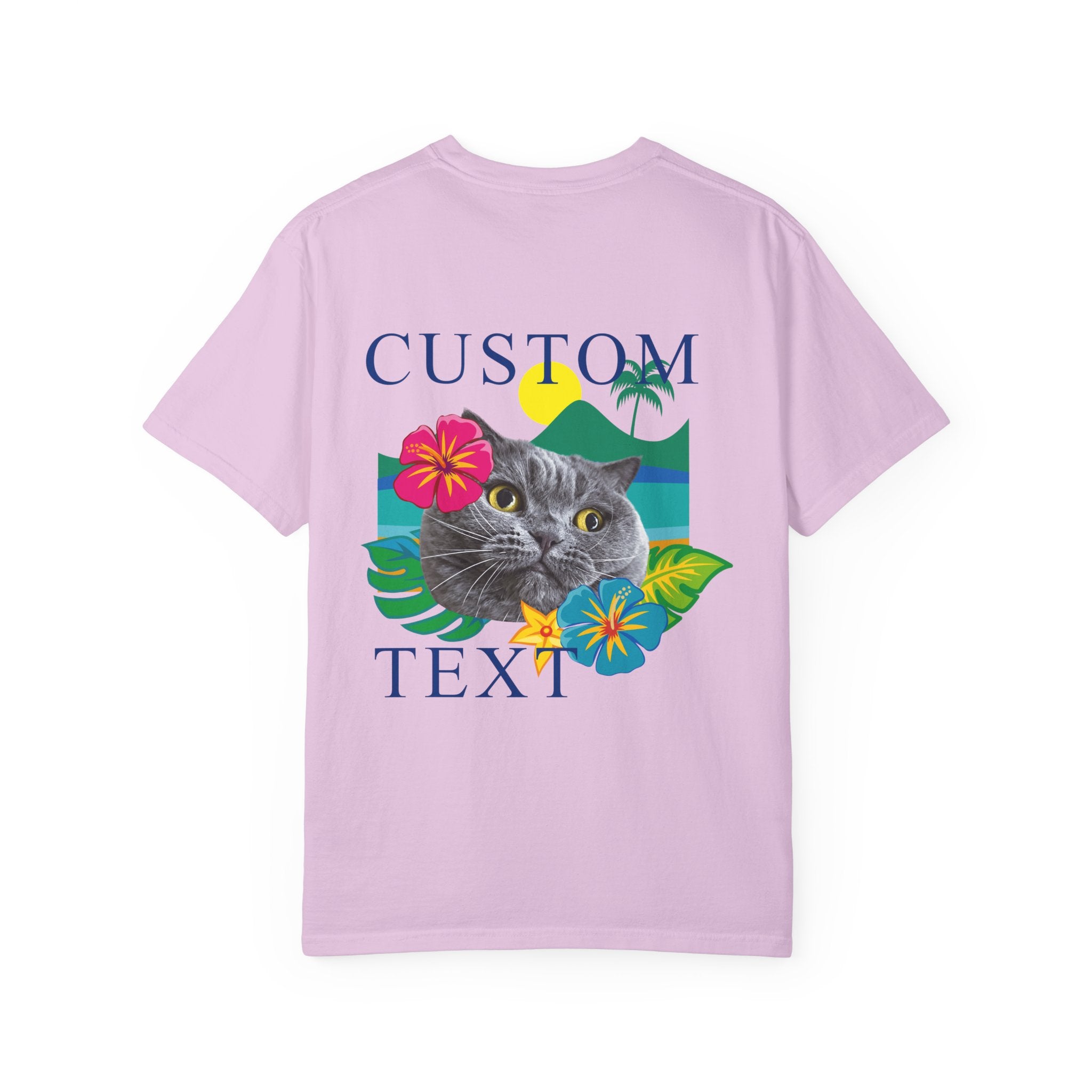 Custom Pet Summer T-Shirt -Tropical Vacation Style Pet Lover Gift