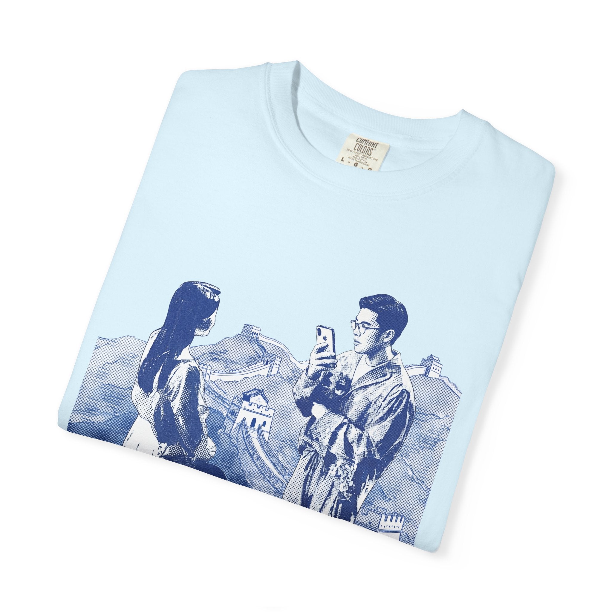 Custom Great Wall Travel Memory T-Shirt - Couple Vacation Gift