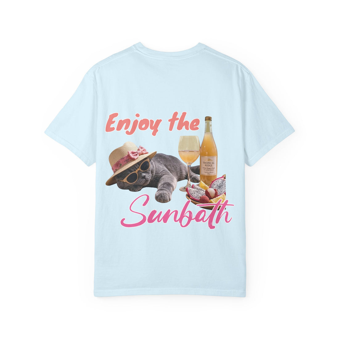 Custom Cat Vacation T-Shirt - Beach Sunbath Cat Lover Gift