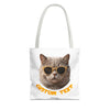 Summer Cat Tote Bag | Funny Cat Lover Beach Canvas Bag