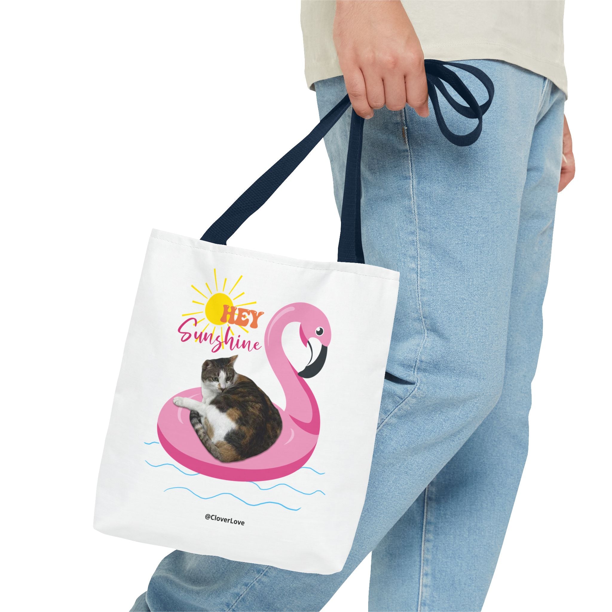 Custom Cat Tote Bag | Personalized Pet Photo Summer Bag