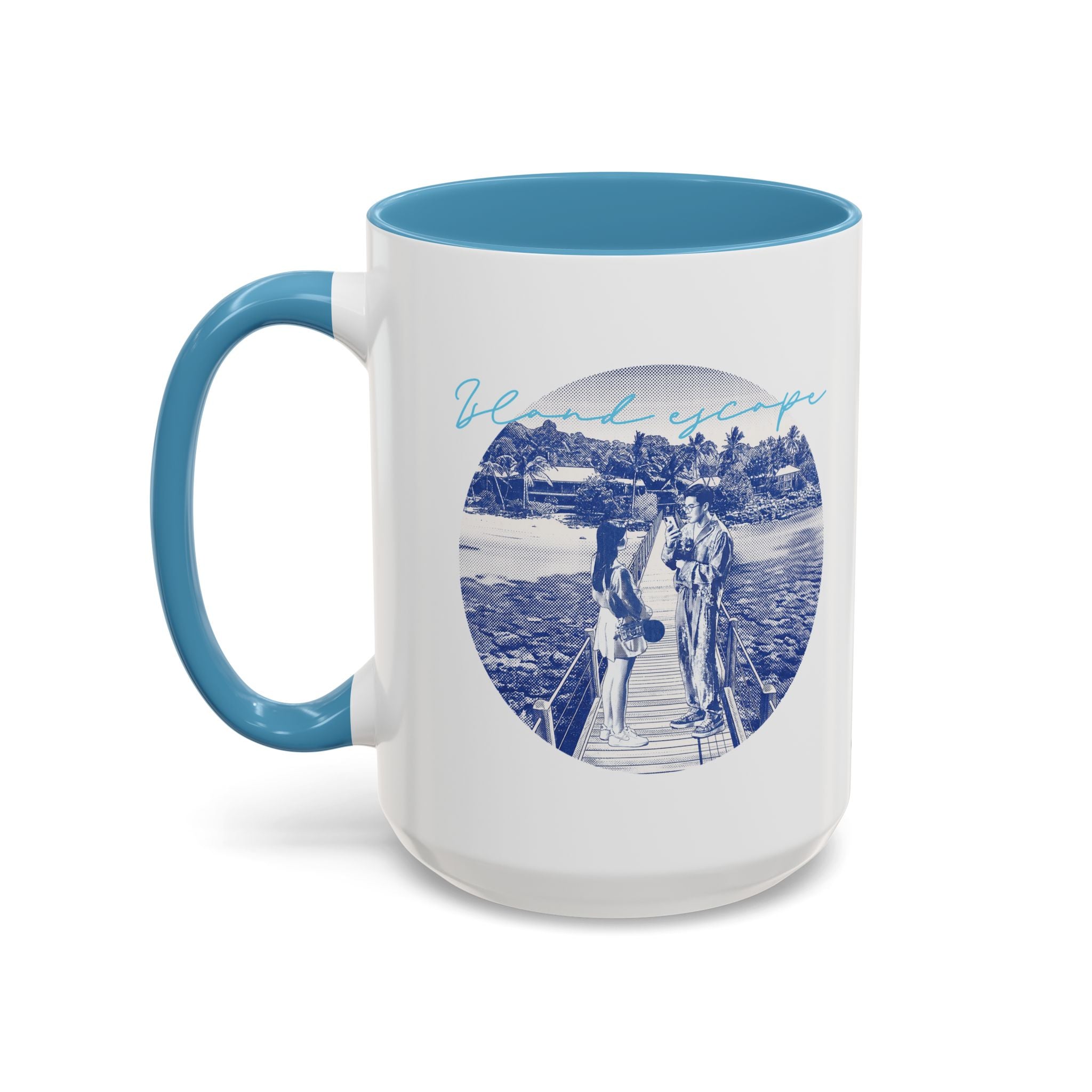 Island Escape Travel Mug - Tropical Beach Coffee Cup for Travelers