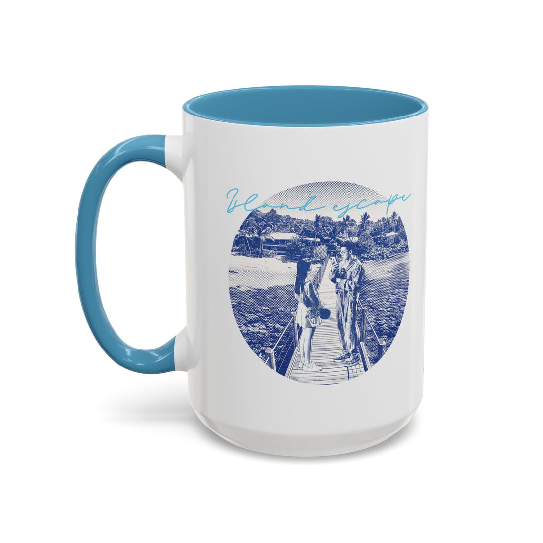 Island Escape Travel Mug - Tropical Beach Coffee Cup for Travelers