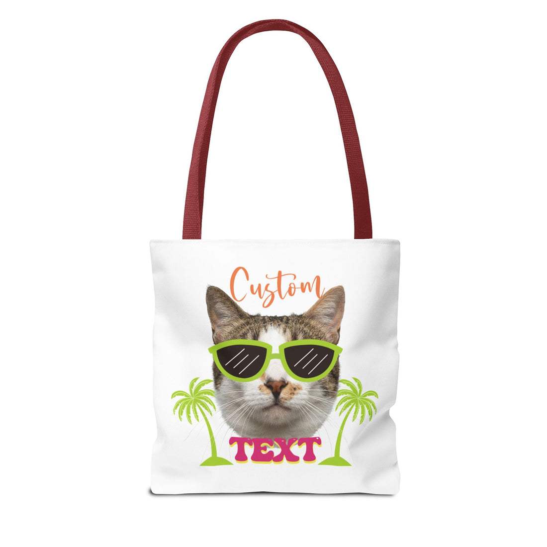 Custom Cat Tote Bag | Personalized Pet Photo Summer Bag