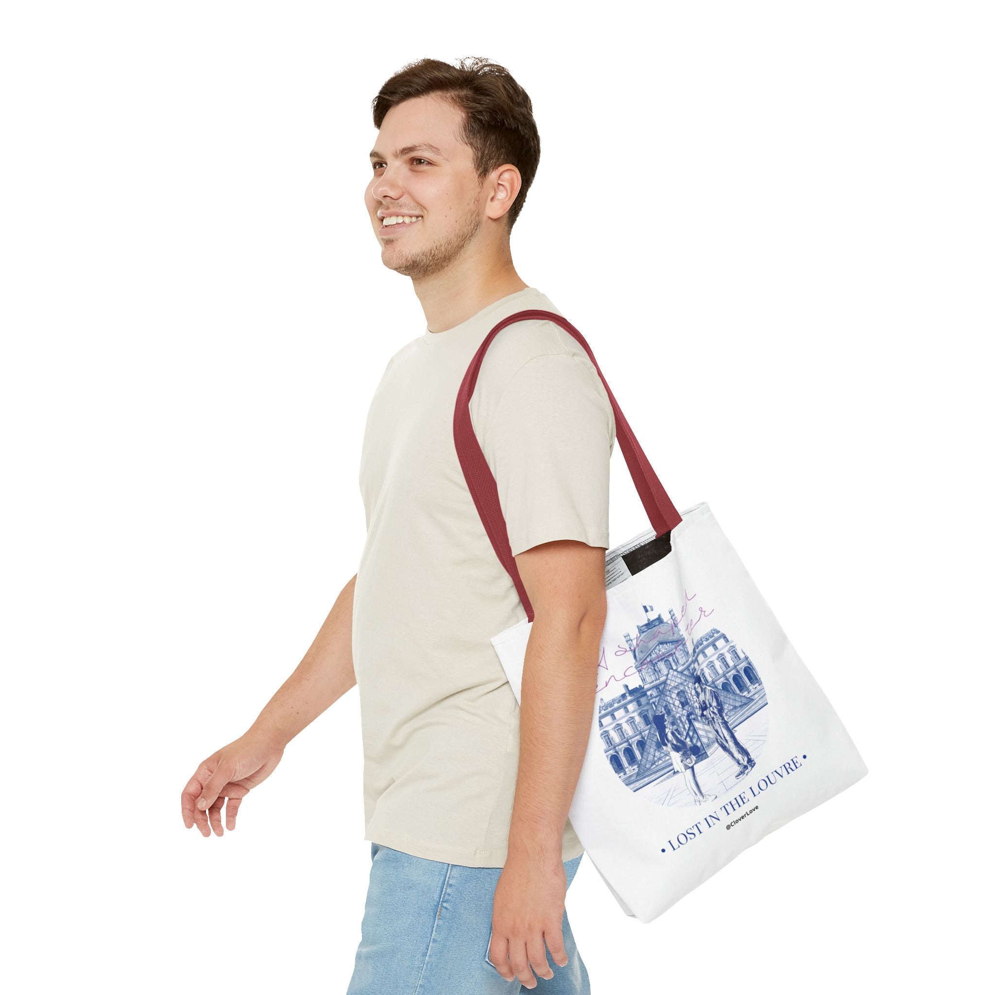 Louvre Paris Tote Bag | Vintage Museum Travel Canvas Bag
