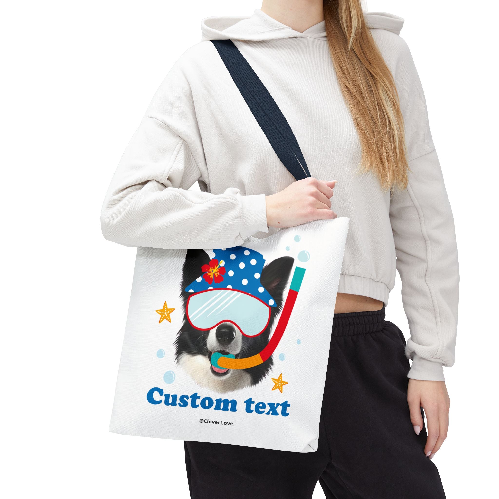Custom Dog Tote Bag | Personalized Pet Photo Summer Canvas Bag