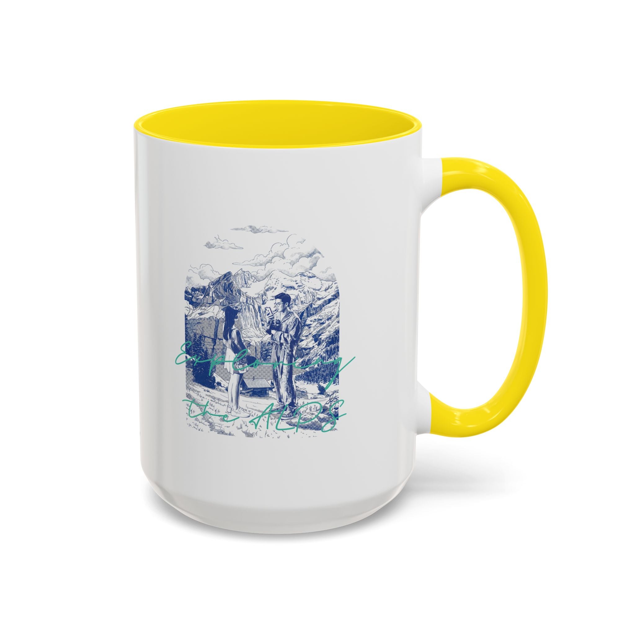 Explore The Alps Travel Mug - Mountain Adventure Coffee Cup