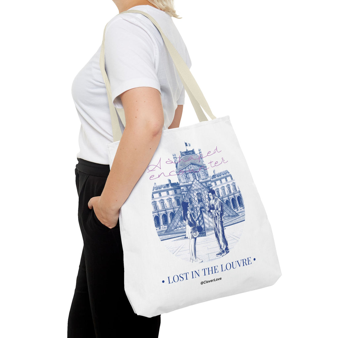 Louvre Paris Tote Bag | Vintage Museum Travel Canvas Bag
