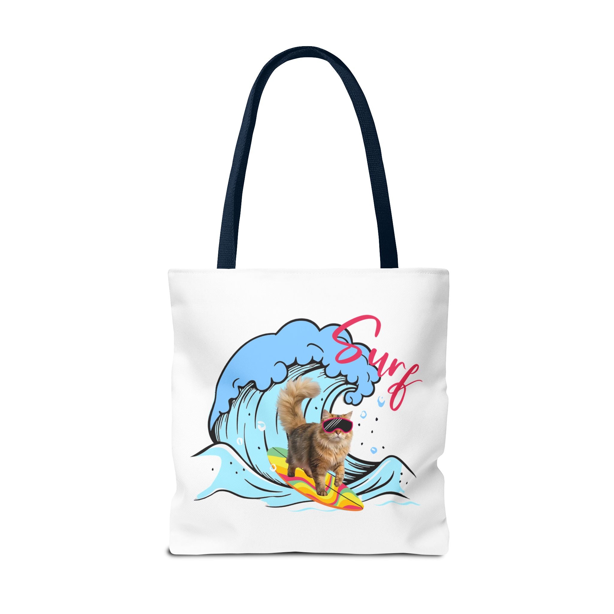 Funny Cat Tote Bag | Custom Pet Photo Shark Summer Bag