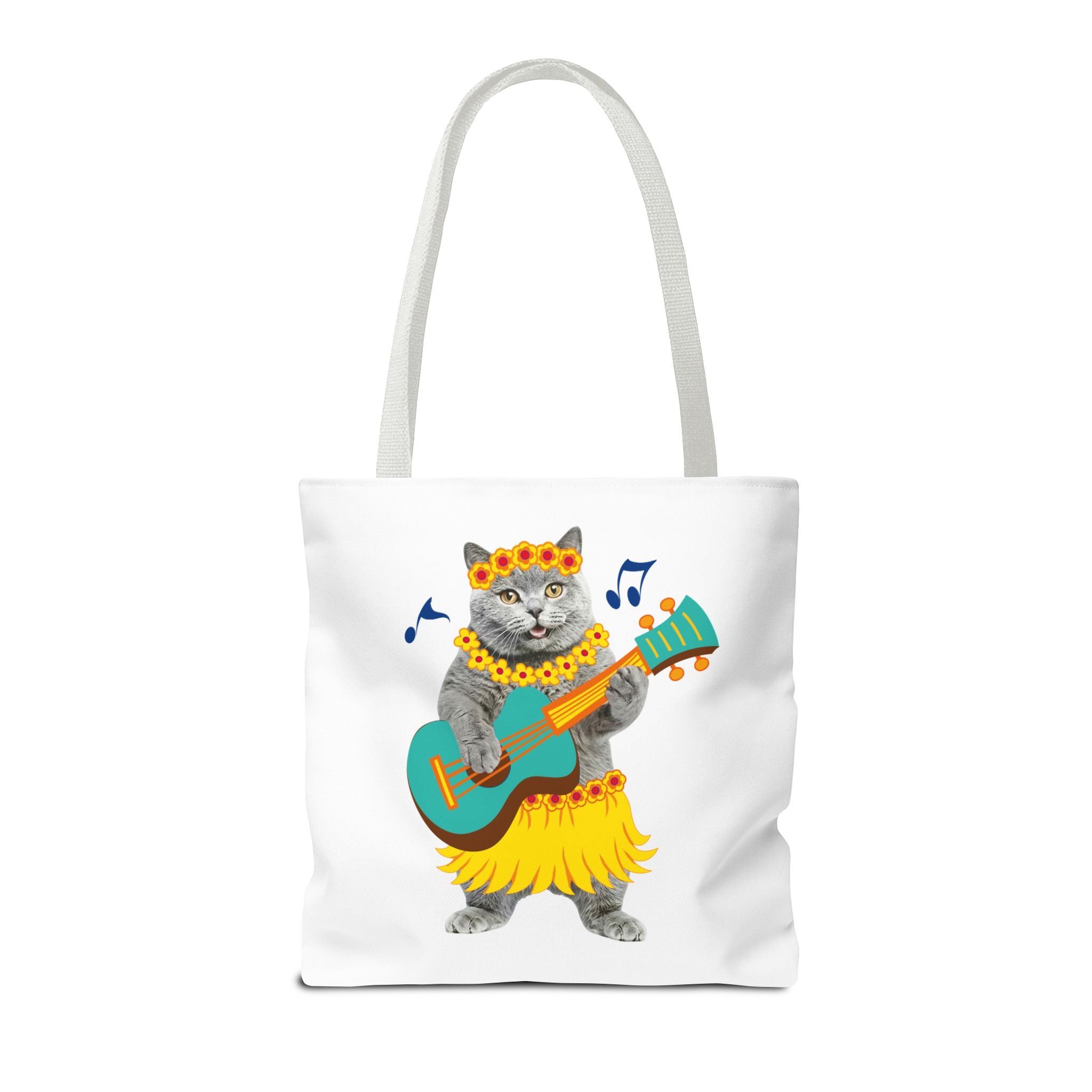 Tropical Cat Tote Bag | Personalized Pet Photo Canvas Bag
