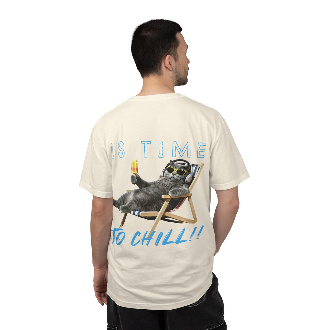 Custom Cat Summer T-Shirt - Funny Chill Cat Tee, Cat Lover Gift