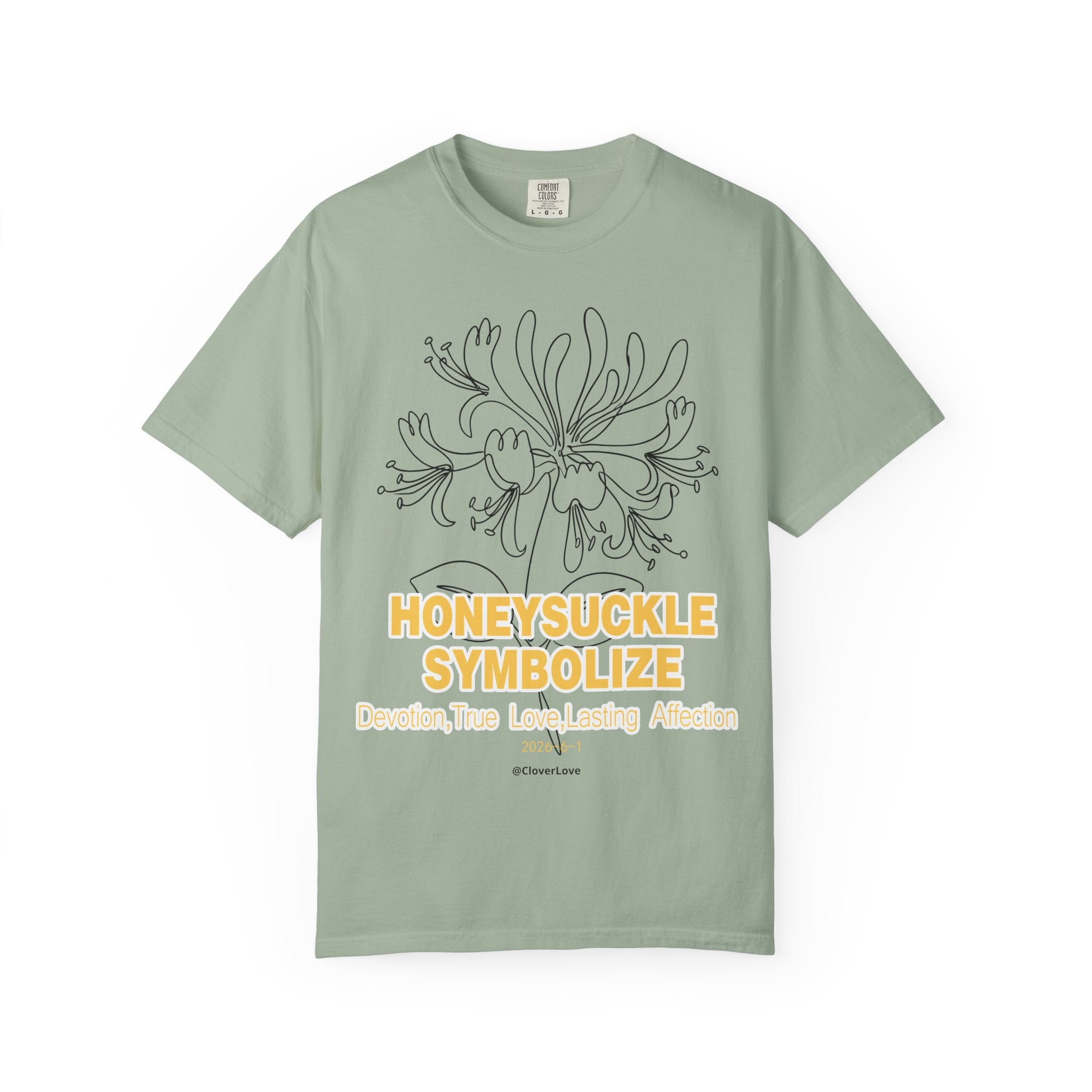 Honeysuckle Flower T-Shirt - Botanical Graphic Shirt for Flower Lovers