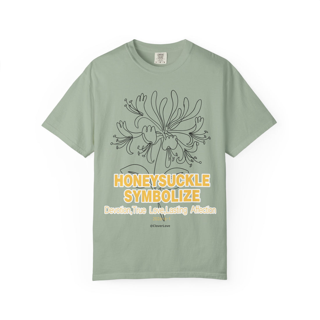 Honeysuckle Flower T-Shirt - Botanical Graphic Shirt for Flower Lovers
