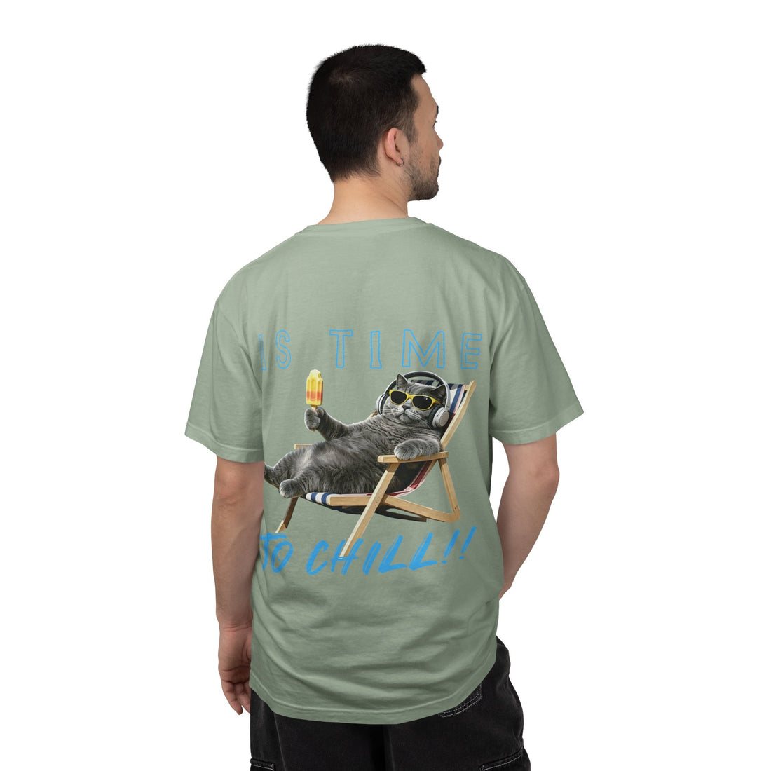 Custom Cat Summer T-Shirt - Funny Chill Cat Tee, Cat Lover Gift
