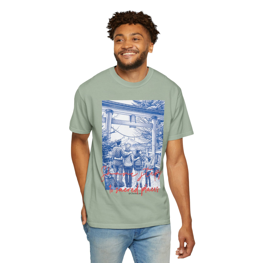 Custom Japan Landmark T-Shirt - Vintage Shrine Adventure Tee, Travel Lover Gift