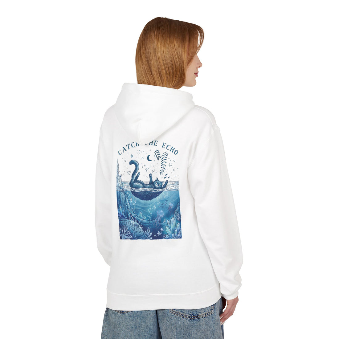 Cat Ocean Adventure Hoodie | Vintage Underwater Graphic Sweatshirt
