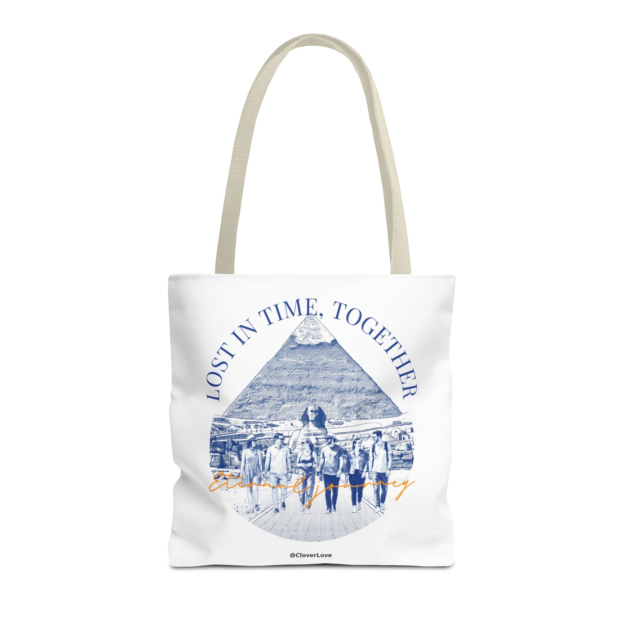 Egypt Pyramid Tote Bag | Vintage Travel Explorer Canvas Bag