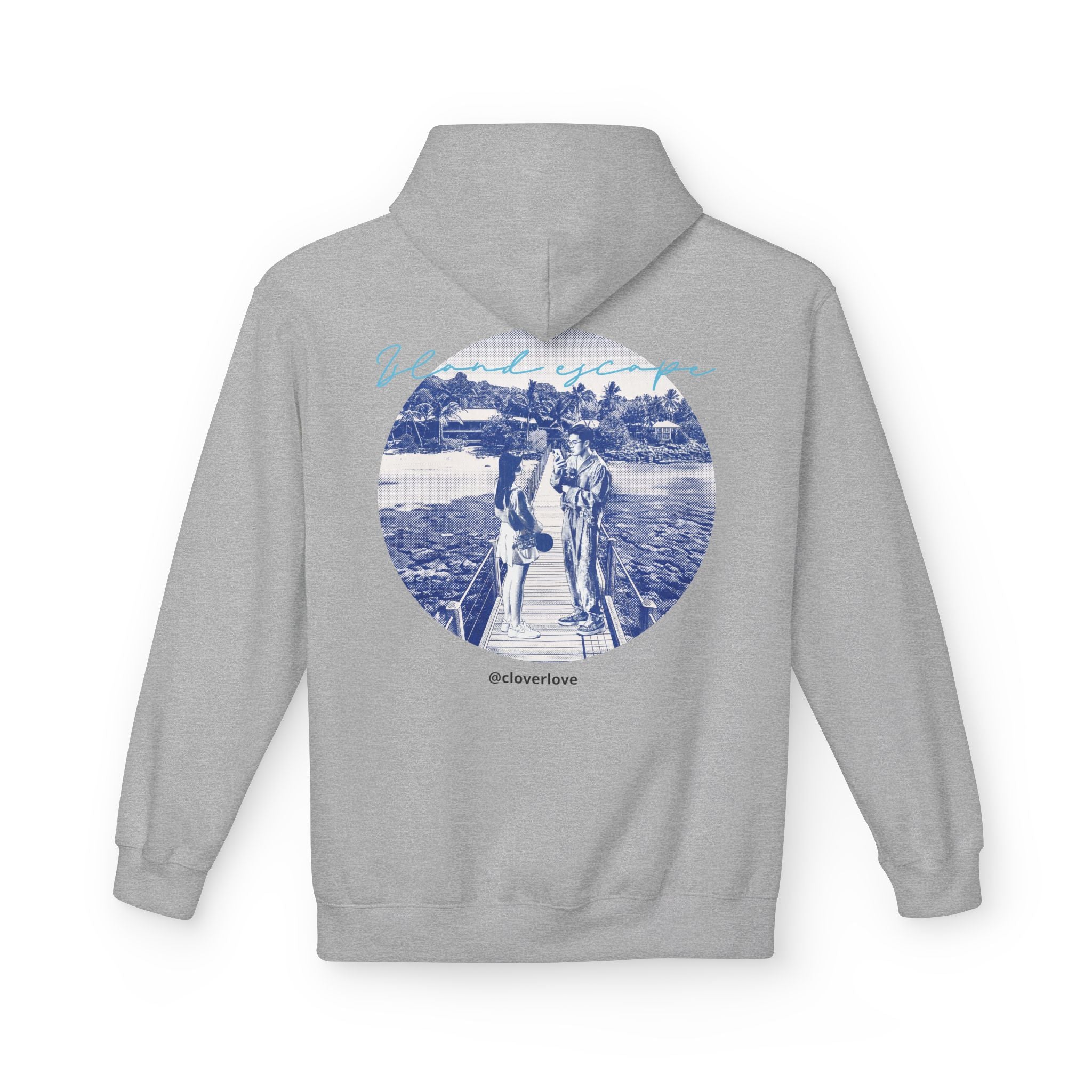 Kapuzenpulli für den Tropenurlaub | Romantisches Strandreise-Grafik-Sweatshirt