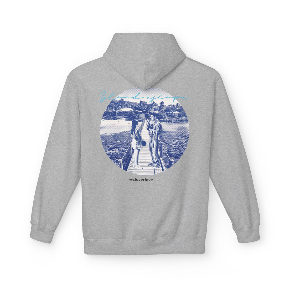 Kapuzenpulli für den Tropenurlaub | Romantisches Strandreise-Grafik-Sweatshirt
