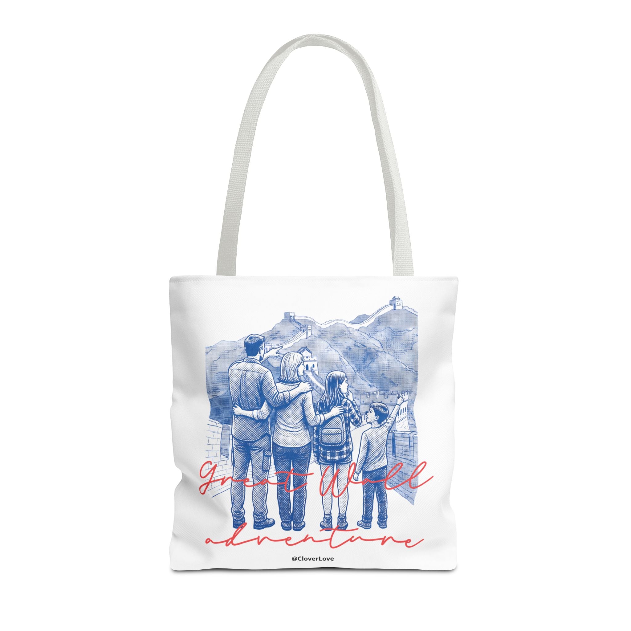 Great Wall of China Tote Bag, Family Travel Souvenir Bag, Landmark Canvas Tote