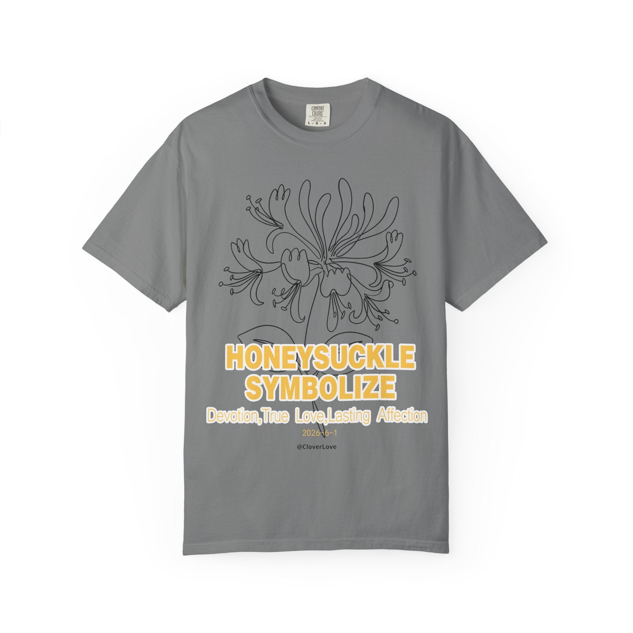 Honeysuckle Flower T-Shirt - Botanical Graphic Shirt for Flower Lovers