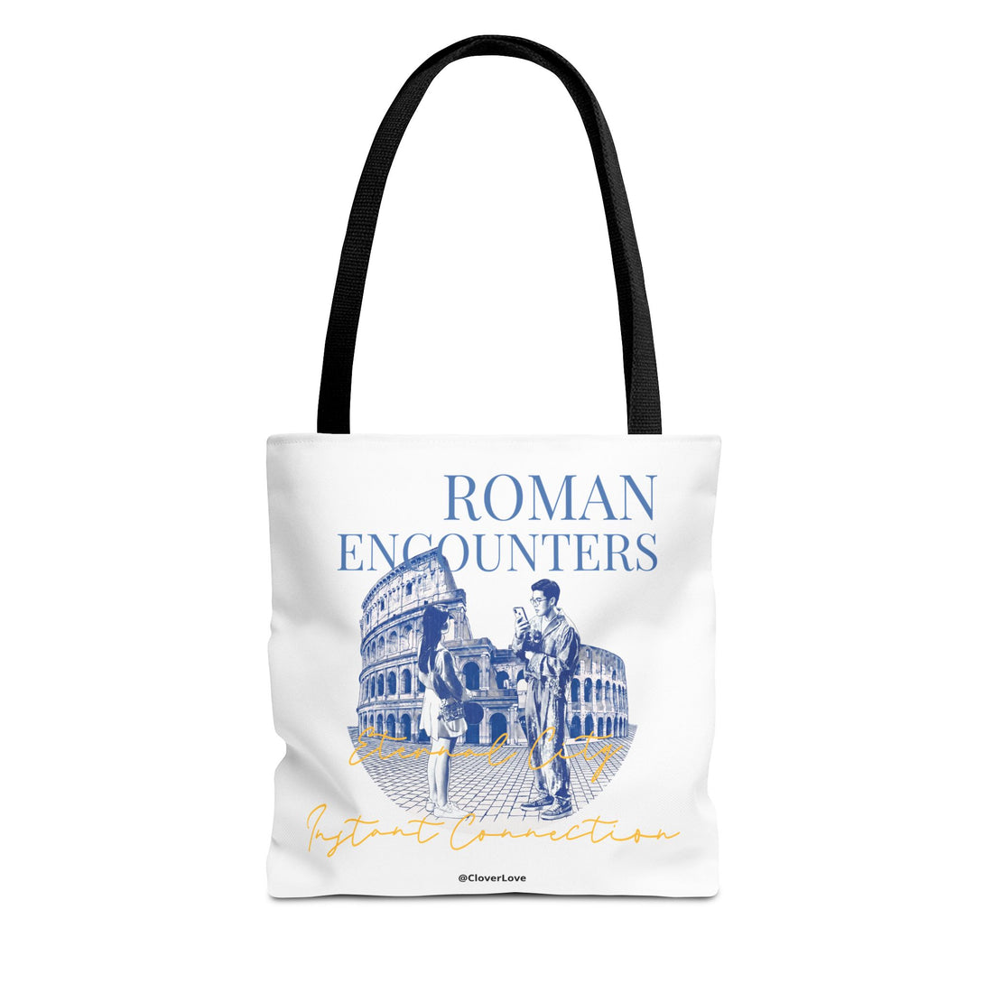 Roman Encounter Travel Tote Bag | Vintage Italy Rome Colosseum Canvas Tote Bag for Travel Lovers