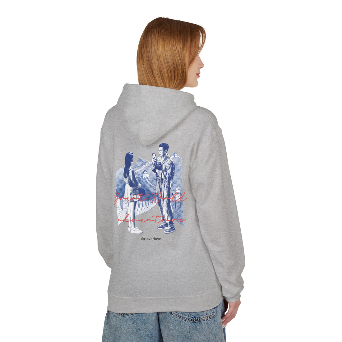 Abenteuer-Kapuzenpulli "Große Mauer" – Sommer-Fernweh-Sweatshirt