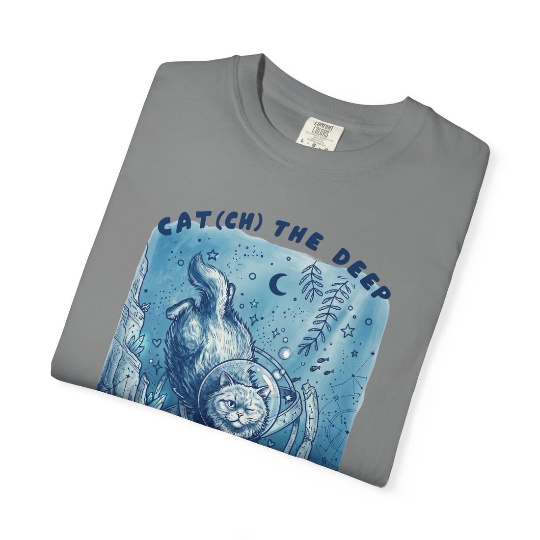 Cat(ch) The Deep Sea T-Shirt - Deep Ocean Fantasy Shirt for Cat Lovers