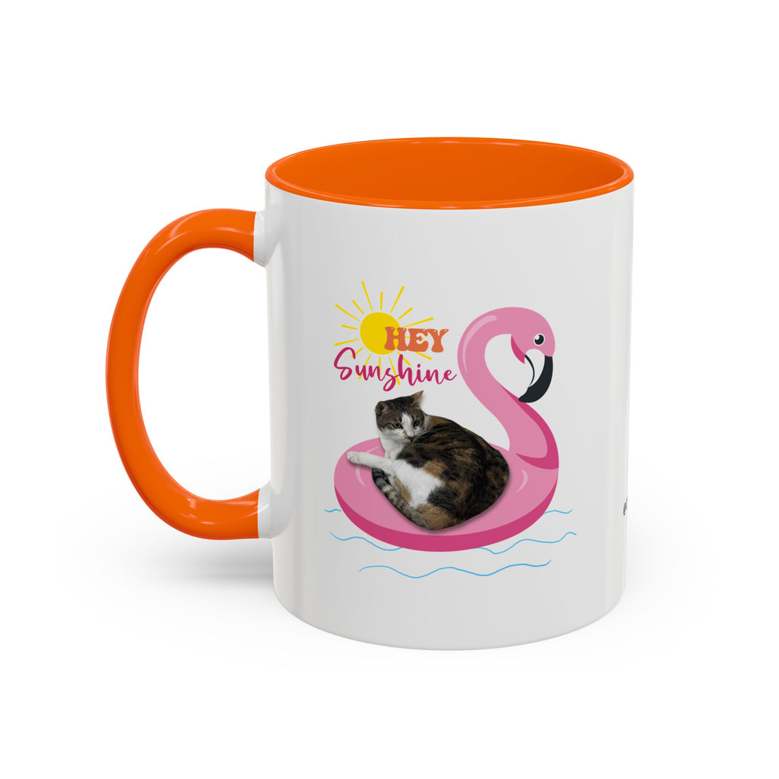 Cool Cat Summer Mug | Personalized Cat Photo Coffee Cup With Custom Text