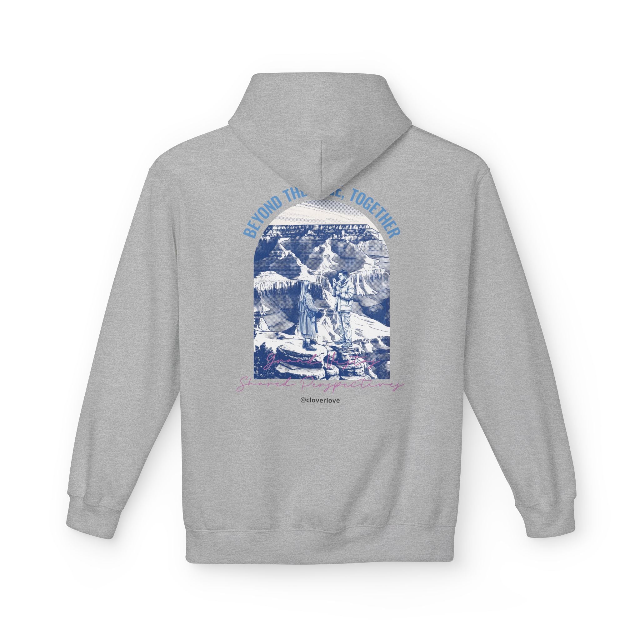 Beyond The Horizon Personalisierter Reise-Hoodie, Landschaftswahrzeichen Paar Geschenk