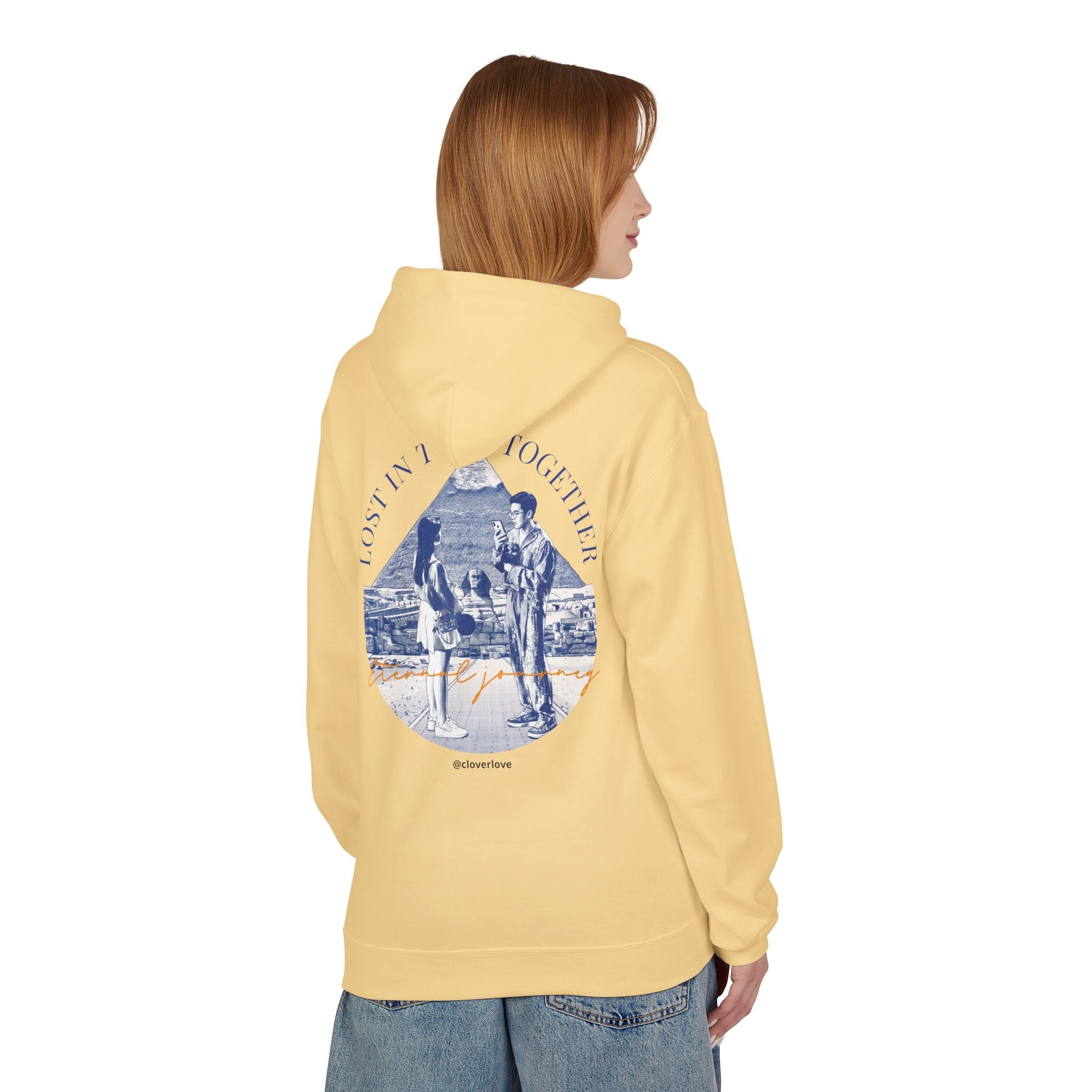 Vintage Reise Hoodie | Pärchen Wahrzeichen Grafik Sweatshirt