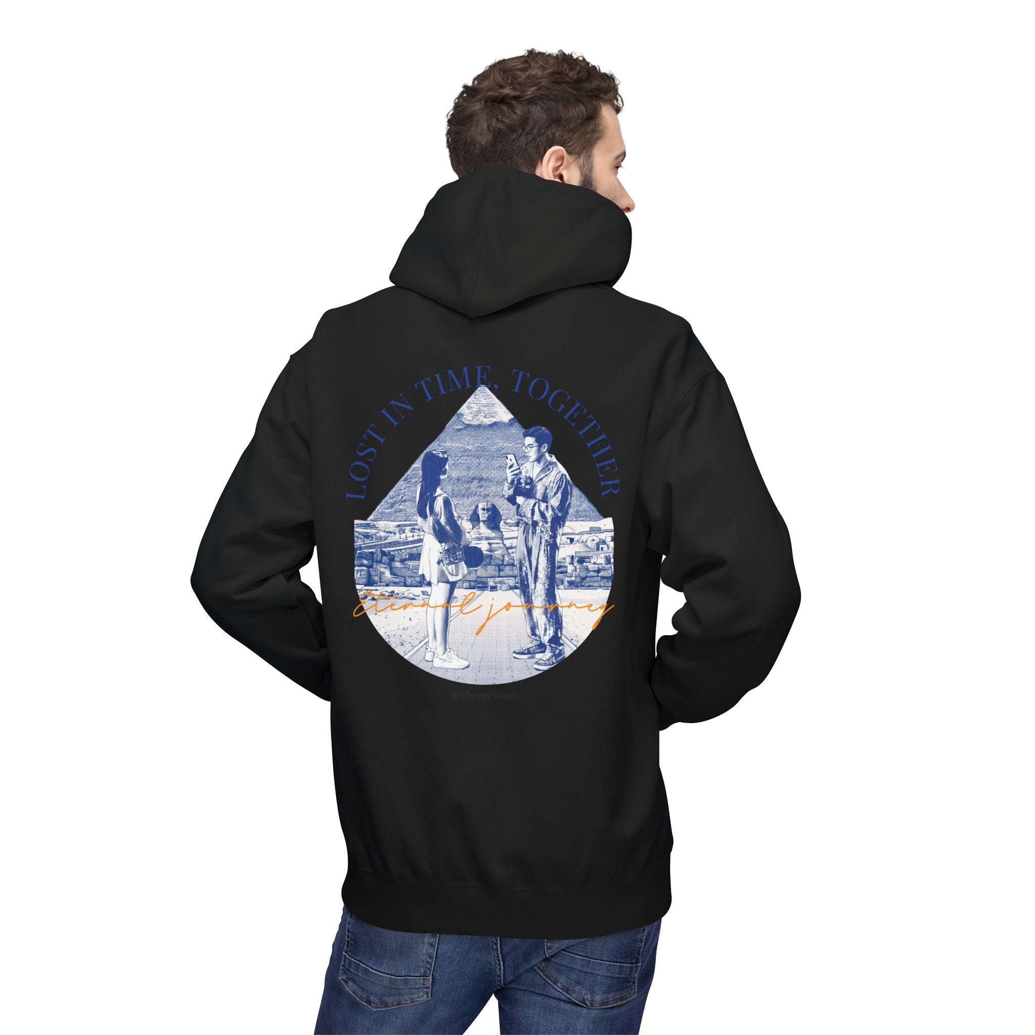 Vintage Reise Hoodie | Pärchen Wahrzeichen Grafik Sweatshirt