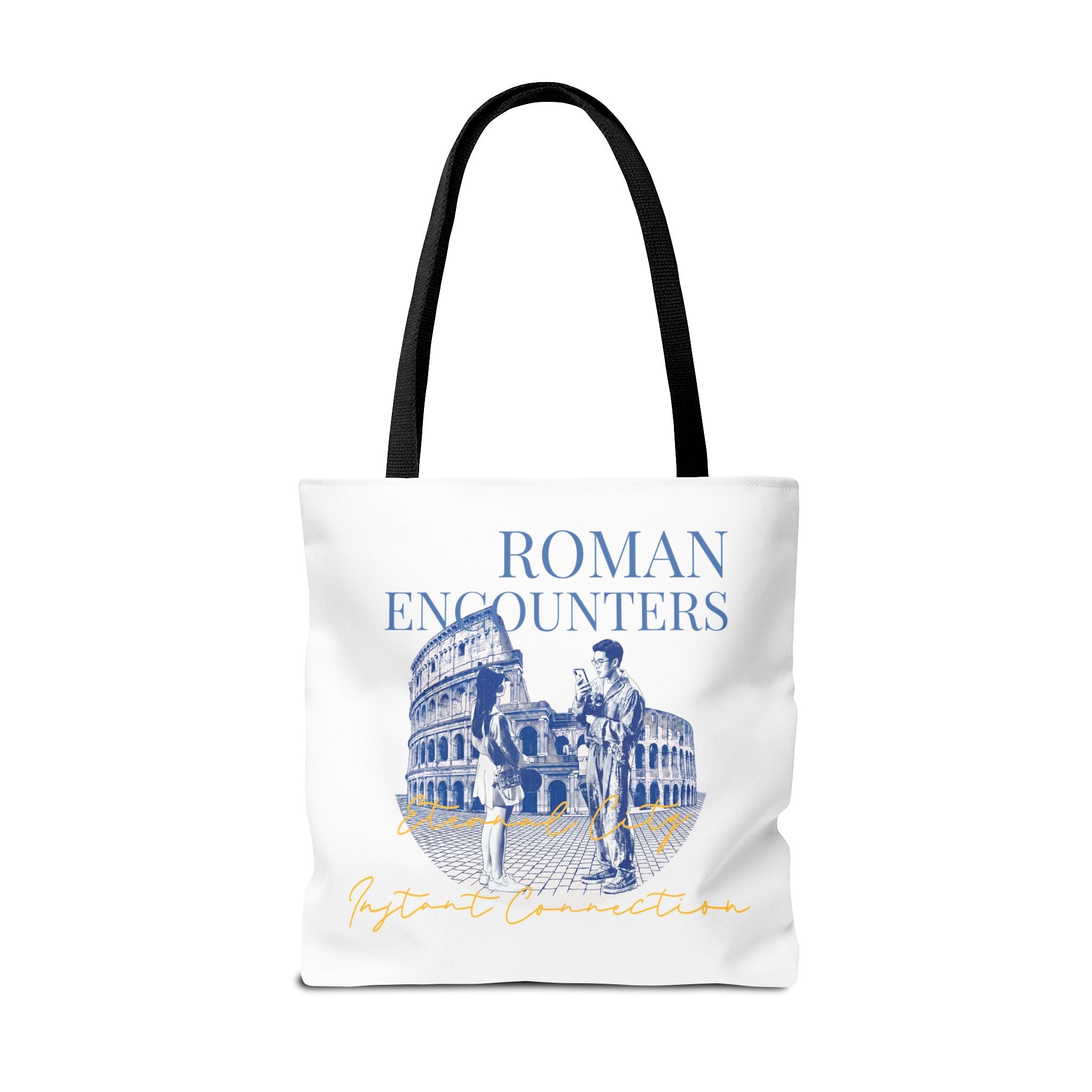 Roman Encounter Travel Tote Bag | Vintage Italy Rome Colosseum Canvas Tote Bag for Travel Lovers