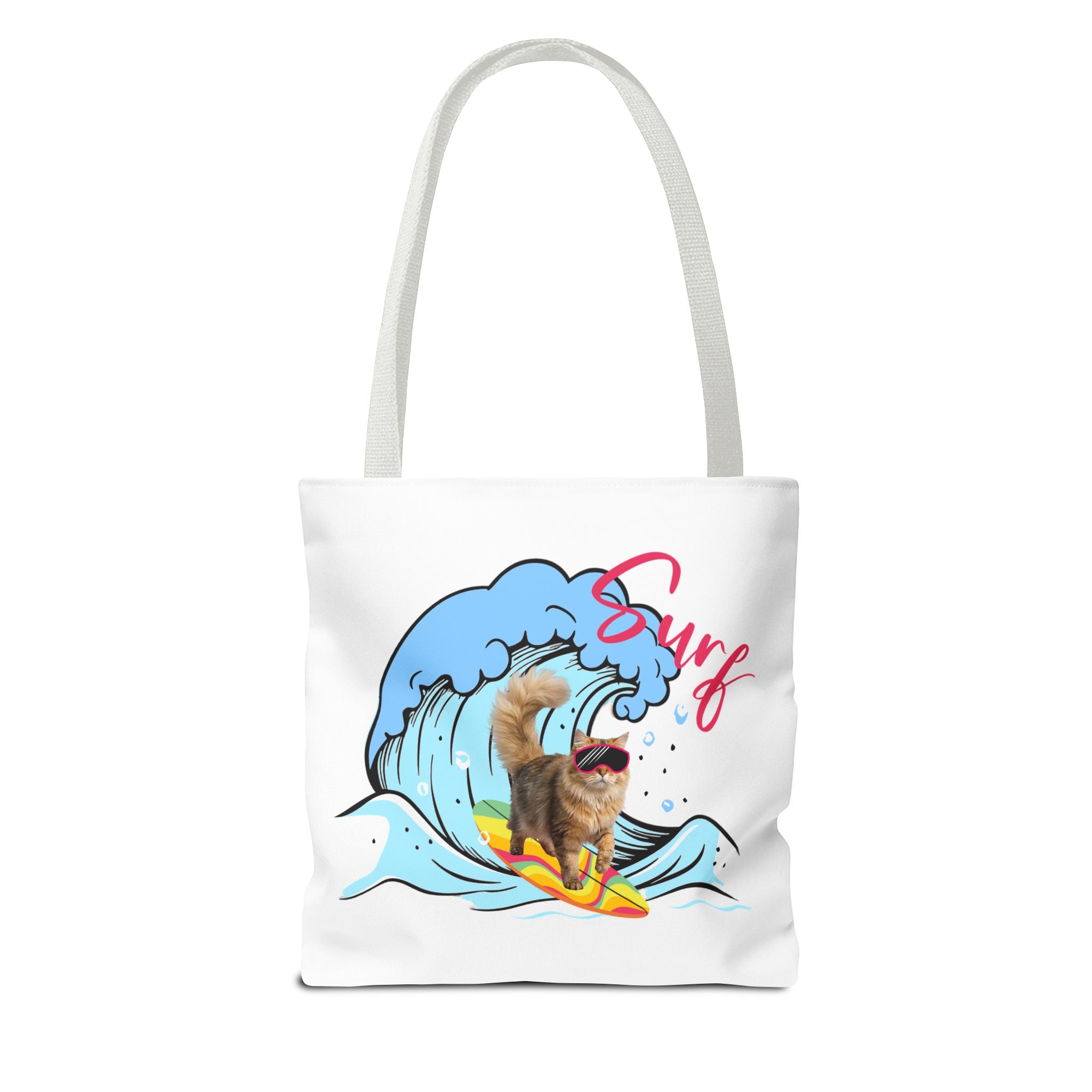 Funny Cat Tote Bag | Custom Pet Photo Shark Summer Bag