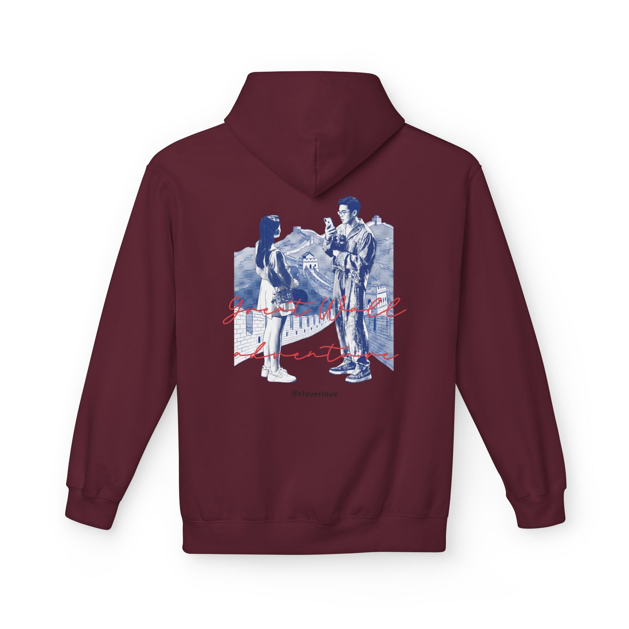 Abenteuer-Kapuzenpulli "Große Mauer" – Sommer-Fernweh-Sweatshirt