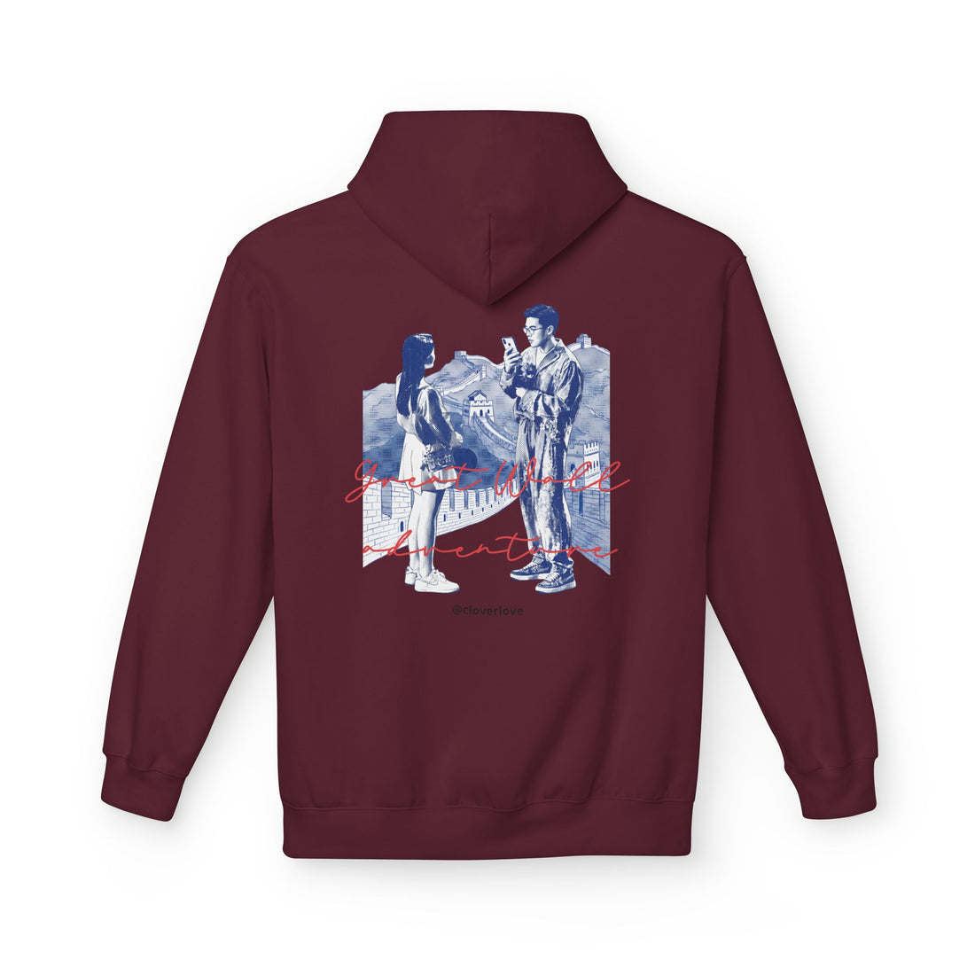 Abenteuer-Kapuzenpulli "Große Mauer" – Sommer-Fernweh-Sweatshirt