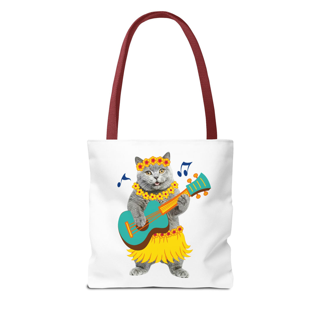 Tropical Cat Tote Bag | Personalized Pet Photo Canvas Bag