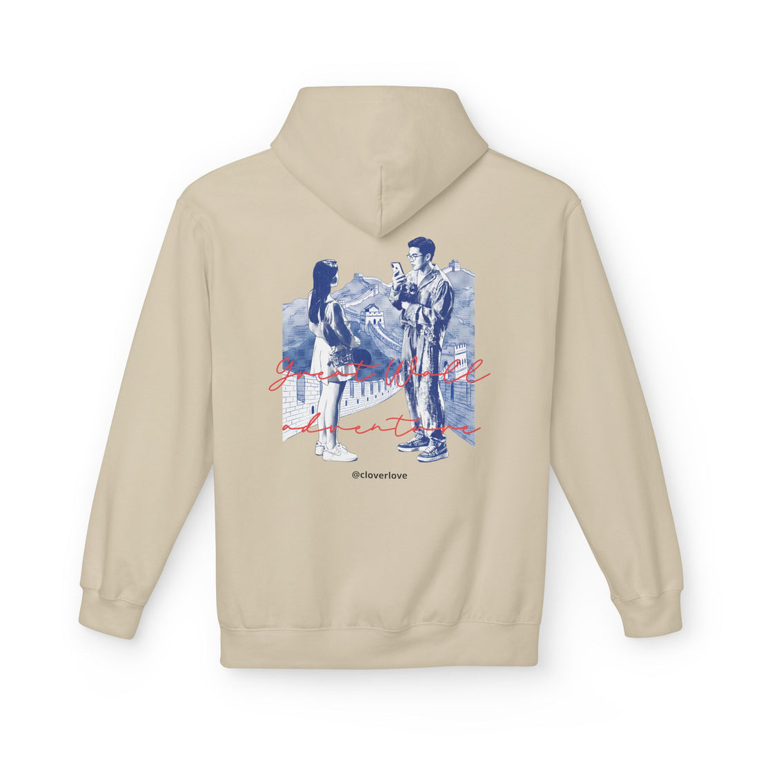 Abenteuer-Kapuzenpulli "Große Mauer" – Sommer-Fernweh-Sweatshirt