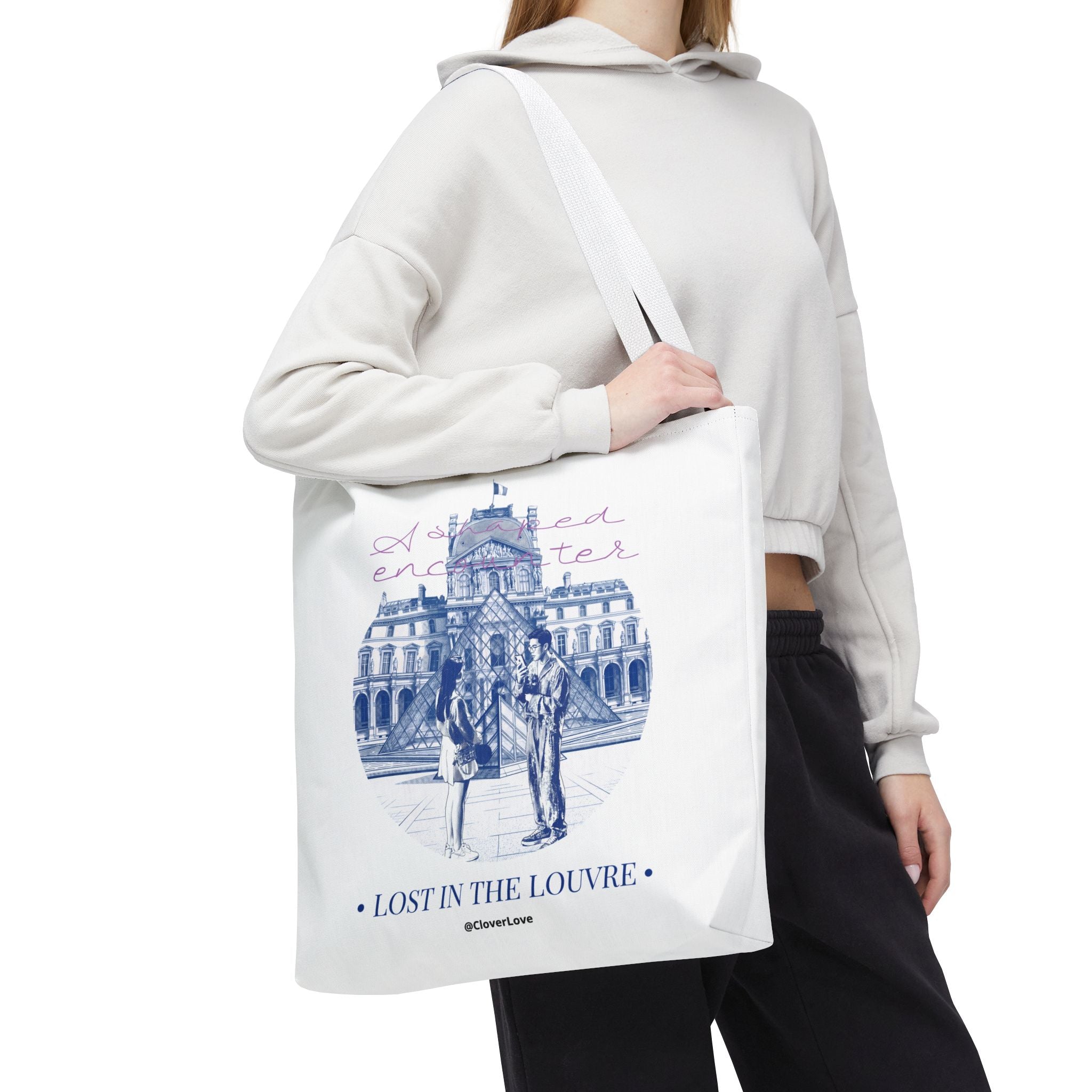 Louvre Paris Tote Bag | Vintage Museum Travel Canvas Bag