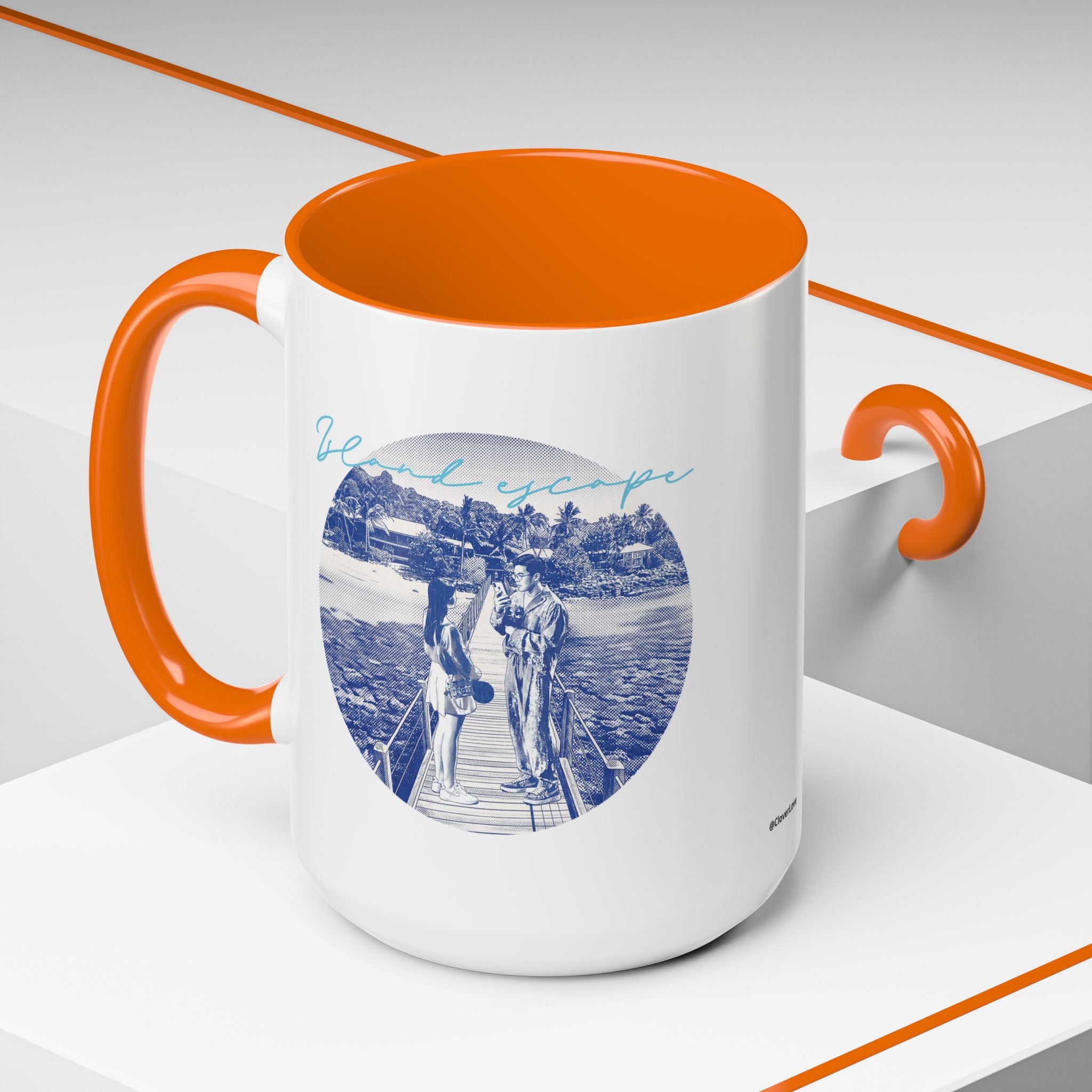Island Escape Travel Mug - Tropical Beach Coffee Cup for Travelers