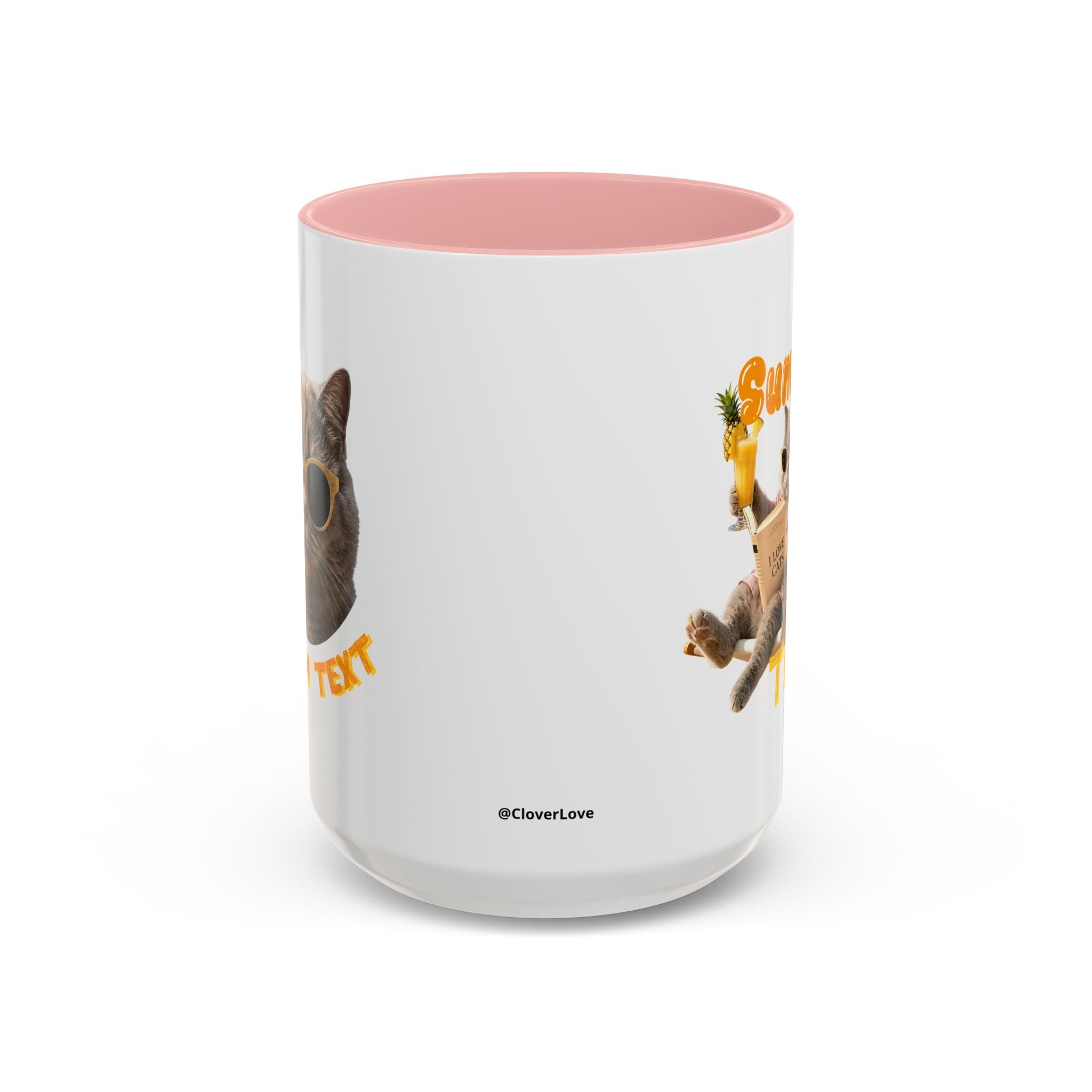 Lustige Katzen-Sommer-Tasse – Süße Strand-Kaffeetasse für Katzenliebhaber