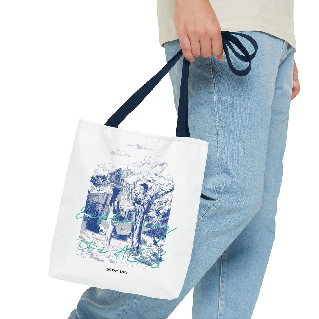 Travel Adventure Tote Bag | Vintage Mountain Explorer Canvas Bag