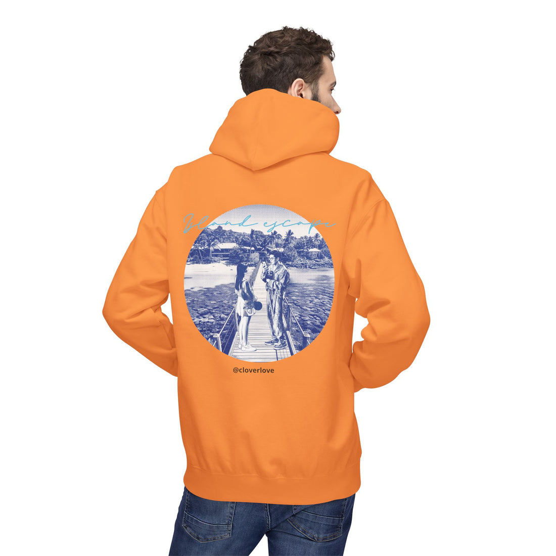 Kapuzenpulli für den Tropenurlaub | Romantisches Strandreise-Grafik-Sweatshirt