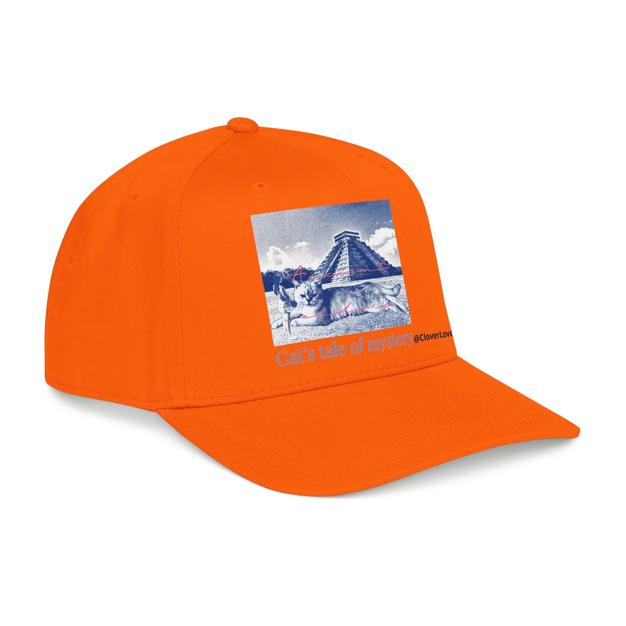 Mexico Travel Cat Hat - Chichen Itza Baseball Cap, Cat Lover Gift