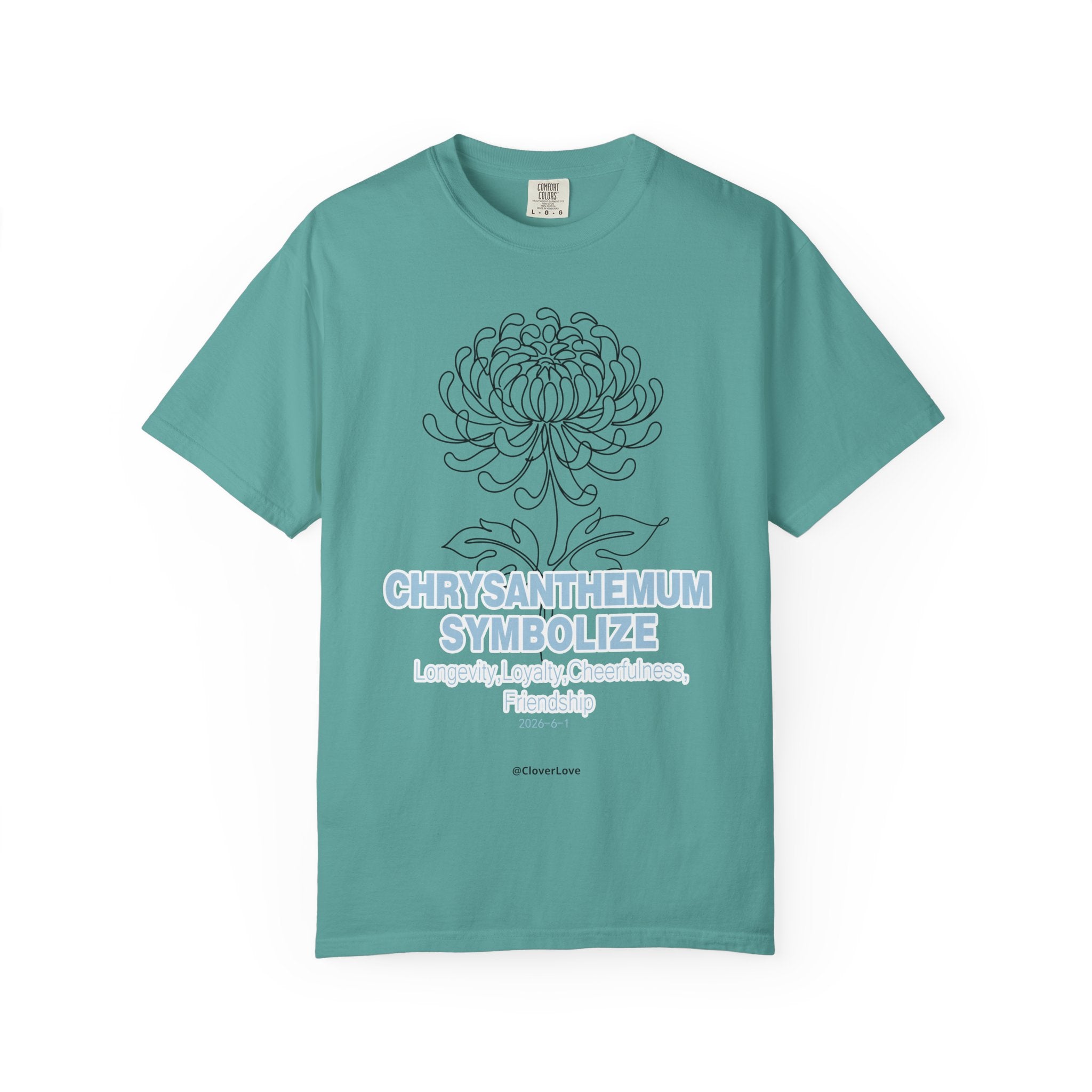 Chrysanthemum Flower T-Shirt - Botanical Graphic Shirt for Flower Lovers