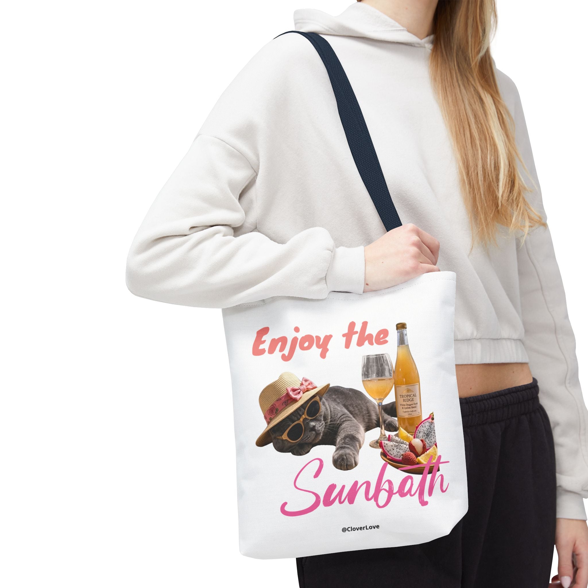 Summer Cat Tote Bag | Personalized Cat Photo Canvas Bag