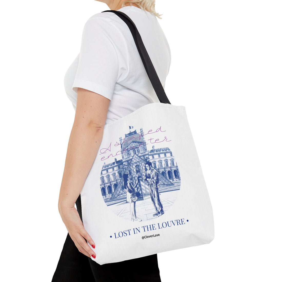 Louvre Paris Tote Bag | Vintage Museum Travel Canvas Bag