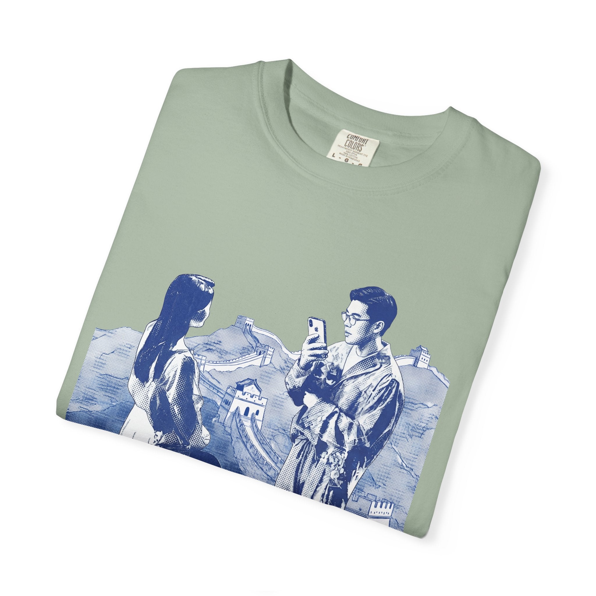 Custom Great Wall Travel Memory T-Shirt - Couple Vacation Gift